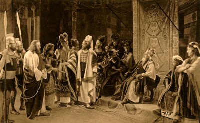 Jesus diante de Herodes, 1922. de Henry Traut