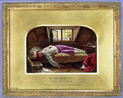 A morte de Chatterton, c.1856 de Henry Wallis