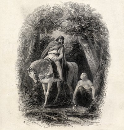Rei Cormac (d.1138) e a Feira Eithne, gravada por J.Rogers, de "The History of Ireland" de T.Wright, 1855 de Henry Warren