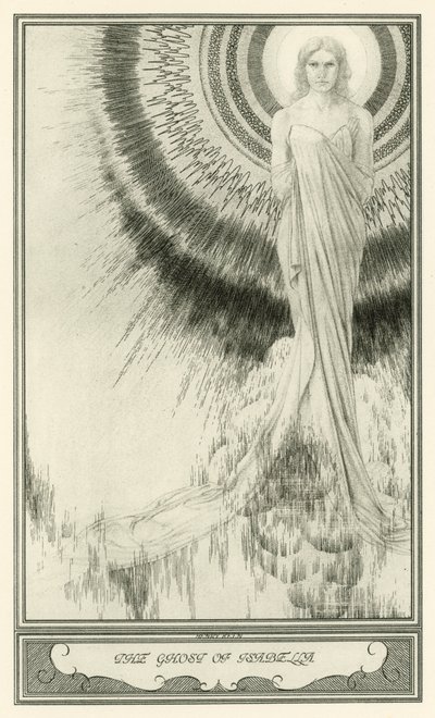 The White Devil, de John Webster: O Fantasma de Isabella (litho) de Henry Weston Keen
