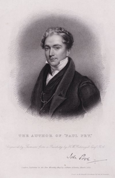 John Poole, dramaturgo inglês, autor de Paul Pry (gravura) de Henry William (after) Pickersgill