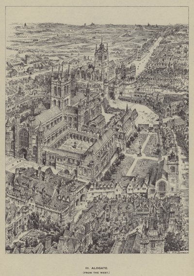 Aldgate, do oeste de Henry William Brewer