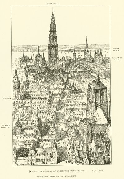 Antuérpia, tempo de Santo Inácio (gravura) de Henry William Brewer