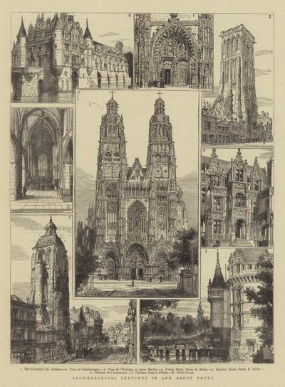 Esboços Arqueológicos em e sobre Tours de Henry William Brewer