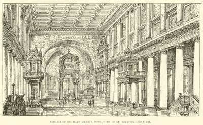 Basílica de Santa Maria Maior, Roma, tempo de Santo Inácio (gravura) de Henry William Brewer