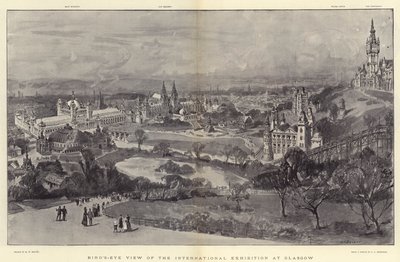 Visão panorâmica da exposição internacional em Glasgow de Henry William Brewer