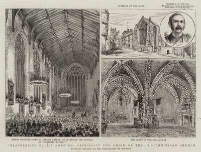 Blackfriars Hall, Norwich, originalmente o Coro da Velha Igreja Dominicana de Henry William Brewer