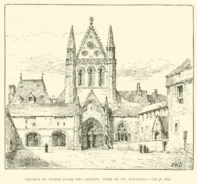 Igreja de Notre Dame des Champs, tempo de Santo Inácio (gravura) de Henry William Brewer