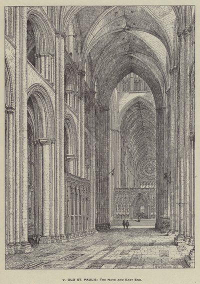 Old St Pauls, Nave e East End de Henry William Brewer