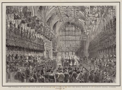 O Funeral de SAR, o Duque de Clarence e Avondale, KG, KP, o Serviço de Enterro na Capela de São Jorge, Windsor, 20 de janeiro de Henry William Brewer