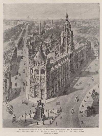 A melhoria de Londres, a abertura do shopping de Henry William Brewer