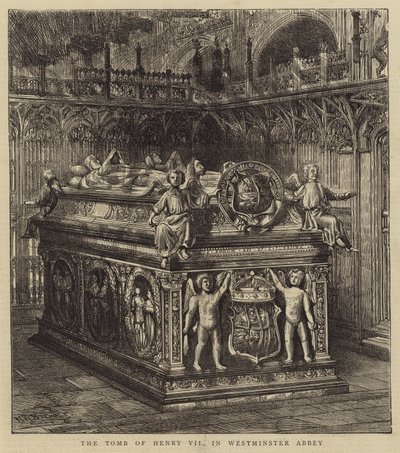 O túmulo de Henrique VII, na Abadia de Westminster de Henry William Brewer