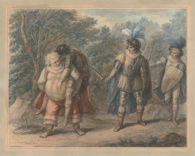 Falstaff Carrying Dead Hotspur de Henry William Bunbury