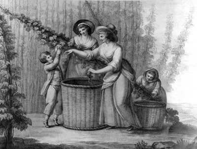 Selecionadores de lúpulo, gravados por William Dickinson, 1803 de Henry William Bunbury