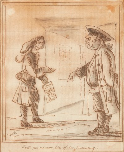 Não Pagarei Mais Dívidas de Sua Contratação (tinta) de Henry William Bunbury