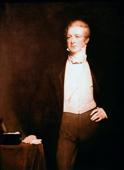 Retrato de Sir Robert Peel (1788-1850), pintura política de Henry William Pickersgill (1782-1875) século 19 240,7 x 147 cm, Londres, National Portrait Gallery de Henry William Pickersgill