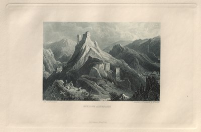A pitoresca e romântica Renânia: Altenahr Castle, 1928. de Henry Winkles
