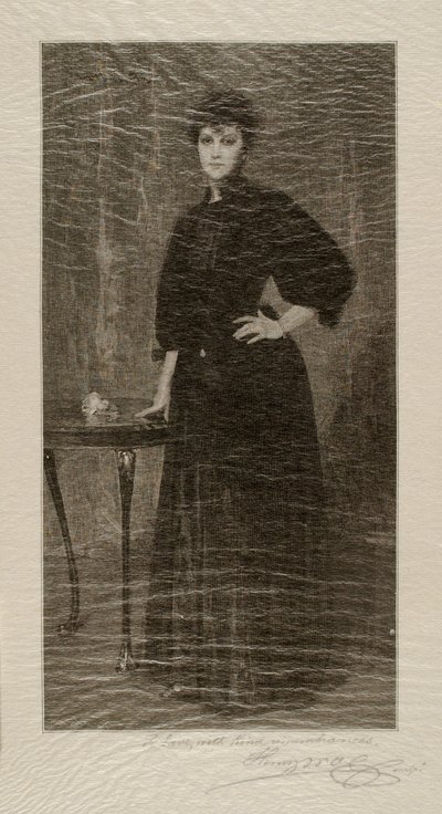 Uma senhora de preto de Henry Wolf