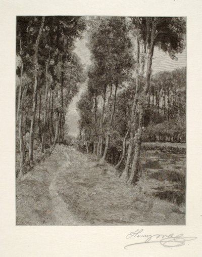 Um caminho para Longpre (Paisagem francesa) de Henry Wolf