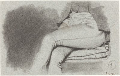 Estudo das pernas de um homem sentado de Henry Wyatt