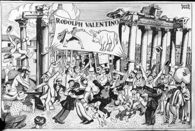 Chegada de Rudolph Valentino de Herb Roth