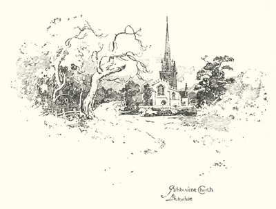 Ashbourne Church, Derbyshire (litho) de Herbert (after) Railton