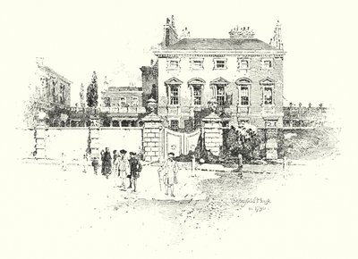 Chesterfield House, Londres, em 1790 (litho) de Herbert (after) Railton