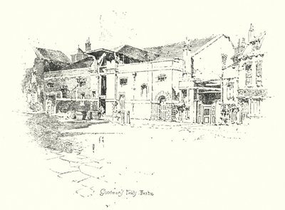 Goodmans Fields Theatre, Londres (litho) de Herbert (after) Railton