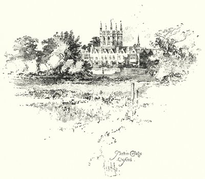 Merton College, Oxford (litho) de Herbert (after) Railton