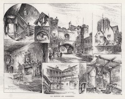 Old Islington e Clerkenwell (gravura) de Herbert (after) Railton