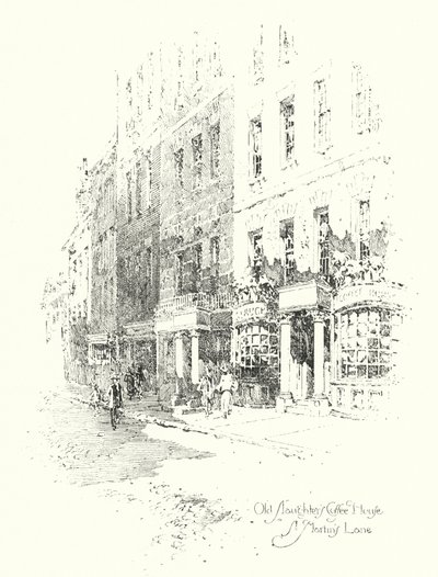 Old Slaughters Coffee House, St Martins Lane, Londres (litho) de Herbert (after) Railton