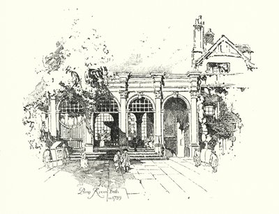 Sala da Bomba, Banho, em 1739 (litho) de Herbert (after) Railton
