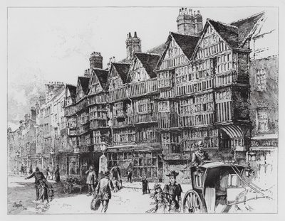 Staple Inn (gravura) de Herbert (after) Railton