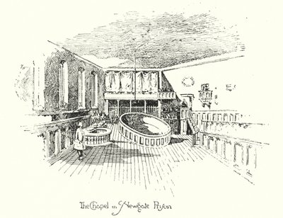 The Chapel, Newgate Prison, Londres (litho) de Herbert (after) Railton