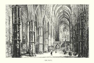 O interior da nave (litografia) de Herbert (after) Railton