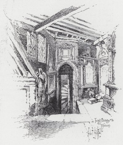 Escada de torreta para Triforium (gravura) de Herbert (after) Railton