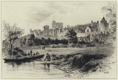 Castelo de Windsor da Costa de Berkshire (gravura) de Herbert (after) Railton