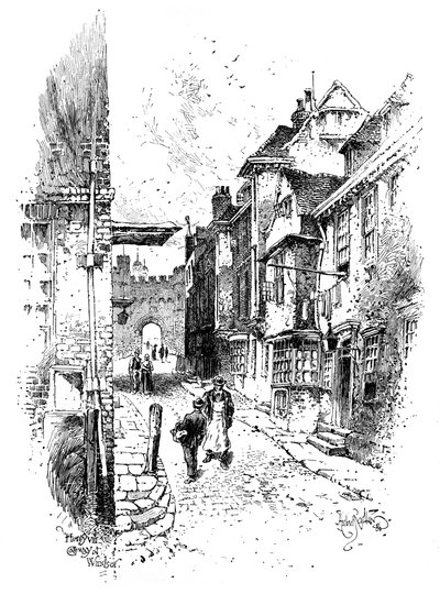 Portal de Henrique VIII, Castelo de Windsor, c1888. de Herbert Arthur