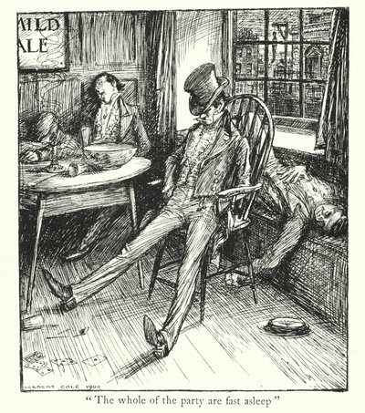 Lendas de Ingoldsby: A história do Sr. Sucklethumbkin (litografia) de Herbert Cole