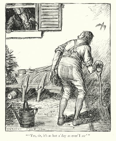 Lendas de Ingoldsby: A peruca de Jerry Jarvis (litografia) de Herbert Cole