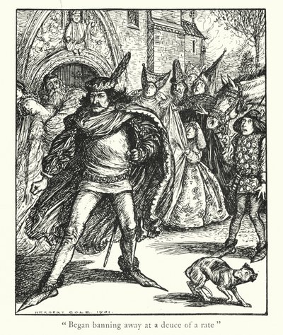 Lendas de Ingoldsby: O Aviso do Blasfemo (litografia) de Herbert Cole