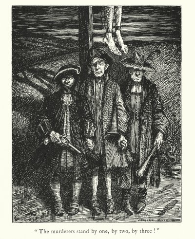 Lendas de Ingoldsby: A Mão da Glória (litografia) de Herbert Cole