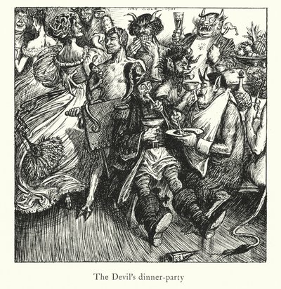 Lendas de Ingoldsby: A postura de São Cuthbert (litografia) de Herbert Cole