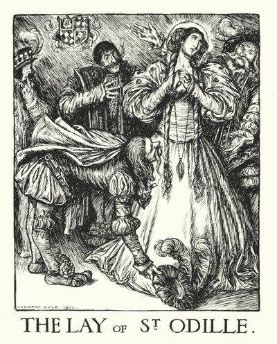 Lendas de Ingoldsby: A postura de St Odille (litografia) de Herbert Cole