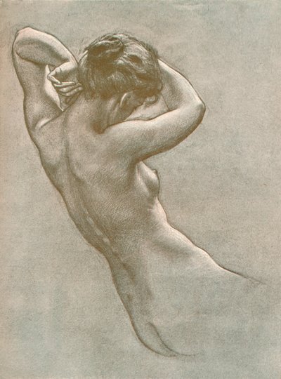 Estudo para convocação de ninfas e deidades prospero, c1902, 1903 de Herbert James Draper