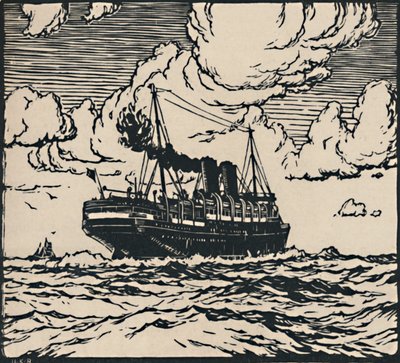 Navio no mar, 1919 de Herbert Kerr Rooke
