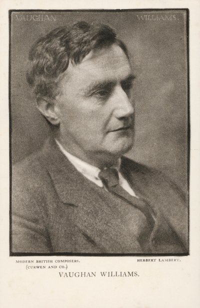 Ralph Vaughan Williams, compositor musical (foto p/b) de Herbert Lambert