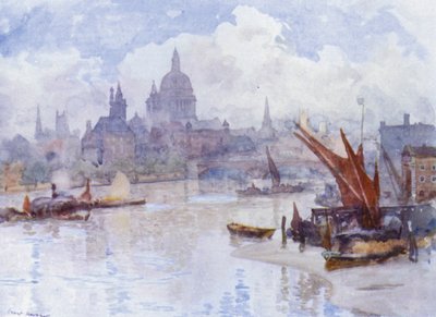 Blackfriars Reach (cor litho) de Herbert Menzies (after) Marshall