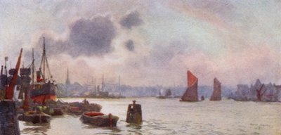 Lavanda Wharf (cor litho) de Herbert Menzies (after) Marshall