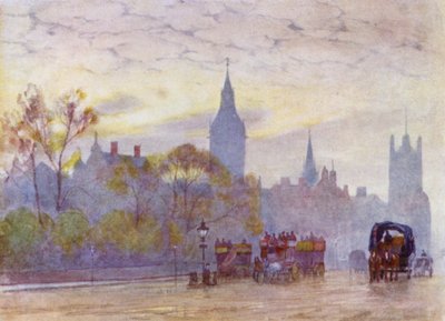Manhã em Whitehall (cor litho) de Herbert Menzies (after) Marshall
